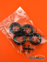 Beemax Model Kits: Spare part 1/24 scale - Nissan 240RS BS110 Group B: Tyres - resin parts - for Beemax Model Kits references B24008, Aoshima 085790, B24014 and Aoshima 104330