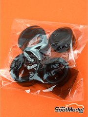 Beemax Model Kits: Spare part 1/24 scale - Porsche 935 K2: Tyres - rubber parts - for Beemax Model Kits references B24015, 105108 and aos10510