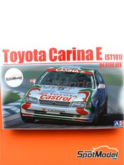 Beemax Model Kits: Car scale model kit 1/24 scale - Toyota Carina E ST191 sponsored by Castrol #5, 7 - Julian Bailey (GB), Will Hoy (GB) - British Touring Car Championship - BTCC 1994 - plastic parts, rubber parts, water slide decals, assembly instructions and painting instructions image