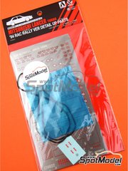 Beemax Model Kits: Detail up set 1/24 scale - Mitsubishi Lancer 2000 Turbo - photo-etched parts, seatbelt fabric, turned metal parts and water slide decals - for Beemax Model Kits references B24022 and 10608, or Nunu reference PN24018 image