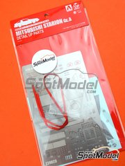 Beemax Model Kits: Detail up set 1/24 scale - Mitsubishi Starion Rally Group A - photo-etched parts, seatbelt fabric, turned metal parts and water slide decals - for Beemax Model Kits reference B24023 image