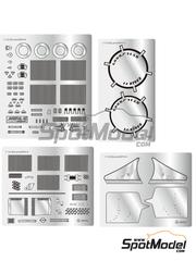 Beemax Model Kits: Detail up set 1/12 scale - McLaren Honda MP4/4 - Monaco Formula 1 Grand Prix 1988 - photo-etched parts, turned metal parts, water slide decals, other materials and assembly instructions - for Beemax Model Kits reference BX12002 image