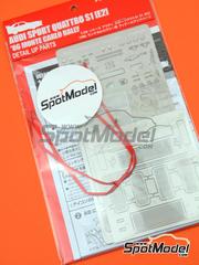 Beemax Model Kits: Set de mejora y detallado escala 1/24 - Audi Sport Quattro S1 E2 Grupo B - fotograbados, tela de cinturones, piezas de metal torneado, calcas de agua, manual de instrucciones y calcas de sponsors de tabaco - para las referencias de Beemax Model Kits B24017, 103982 y BX24035