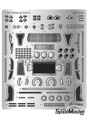 Beemax Model Kits: Detail up set 1/24 scale - Porsche 935 Turbo 1979 - photo-etched parts - for Beemax Model Kits reference BX24036