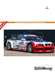Beemax Model Kits: Car scale model kit 1/24 scale - BMW M3 E46 GTR BMW Motorsport Team - plastic parts, rubber parts, water slide decals, assembly instructions and painting instructions image