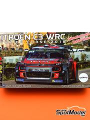 Belkits: Car scale model kit 1/24 scale - Citro&euml;n C3 WRC sponsored by Abu Dhabi #11 - Sebastien Loeb (FR) + Daniel Elena (MC) - Tour de Corse 2018 - metal parts, paint masks, photo-etched parts, plastic parts, rubber parts, seatbelt fabric, water slide decals, assembly instructions and painting instructions image