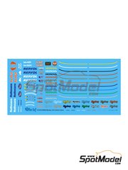 Blue Stuff: Marking / livery 1/12 scale - Honda Monkey 125 - water slide decals, assembly instructions and painting instructions - for Tamiya reference TAM14134