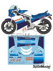 Blue Stuff: Marking / livery 1/12 scale - Suzuki GSX-R750 1986 - water slide decals and assembly instructions - for Hasegawa references 21507 and 21725 image