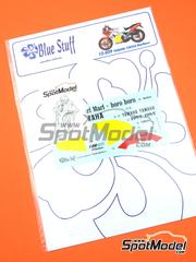 Blue Stuff: Marking / livery 1/12 scale - Yamaha TZR250 sponsored by Marlboro - water slide decals, assembly instructions and tobacco sponsor decals - for Hasegawa references 21511 and BK11