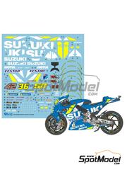 Blue Stuff: Marking / livery 1/12 scale - Suzuki GSX-RR Suzuki Ecstar Team sponsored by Motul #36, 42, 50 - Joan Mir (ES), Alex Rins (ES), Sylvain Guintoli (FR) - Moto GP World Championship 2019 and 2020 - water slide decals, assembly instructions and painting instructions - for Tamiya reference TAM14139