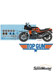 Blue Stuff: Marking / livery 1/12 scale - Kawasaki GPZ900R sponsored by Top Gun 1986 - water slide decals, assembly instructions and painting instructions - for Aoshima kits