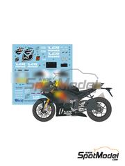 Blue Stuff: Decoracin escala 1/12 - Honda CBR1000RR-R SP 2024 - calcas de agua y manual de instrucciones - para las referencias de Tamiya TAM14138 y TAM14141