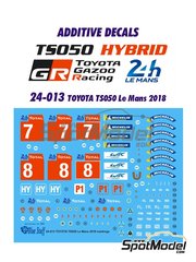 Decal Sheet for 1/10 Lemans bodies L House 1341 