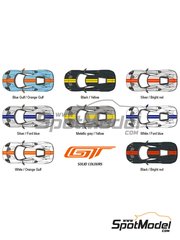 Blue Stuff: Marking / livery 1/24 scale - Ford GT - water slide decals and assembly instructions - for Tamiya reference TAM24346