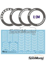 Blue Stuff: Logotipos escala 1/24 - Bridgestone Potenza - calcas de agua y manual de instrucciones