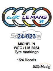 Blue Stuff: Logotipos escala 1/24 - Michelin WEC / Le Mans 2024 - calcas de agua