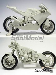 BolidItalia: Motorbike scale model kit 1/12 scale - Suter MMX 600cc Moto2 sponsored by Suter Racing #48, 77 - Shoya Tomizawa (JP), Dominique Aegerter (CH) 2010 - photo-etched parts, resin parts, rubber parts, vacuum formed parts, water slide decals, white metal parts and assembly instructions