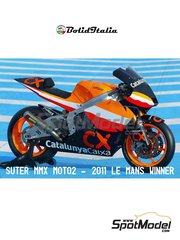 BolidItalia: Motorbike scale model kit 1/12 scale - Suter MMX 600cc Moto2 sponsored by Repsol Caixa Catalunya #93 - Marc M�rquez (ES) - Le Mans Grand Prix 2011 - photo-etched parts, resin parts, rubber parts, vacuum formed parts, water slide decals, white metal parts and assembly instructions