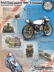 Brach Model: Motorbike scale model kit 1/12 scale - Morbidelli 125cc #51 - Pier Paolo Bianchi (IT) - Motorcycle World Championship 1976 - photo-etched parts, resin parts, rubber parts and assembly instructions