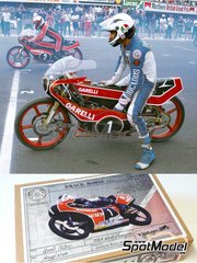Brach Model: Maqueta de moto escala 1/12 - Garelli 125cc N 1 - Angel Nieto (ES) - Campeonato del Mundo de Motociclismo 1984 - piezas de metal, mscaras de pintura, fotograbados, piezas de resina, piezas de goma, piezas vacuformadas, calcas de agua, otros materiales, manual de instrucciones e instrucciones de pintado