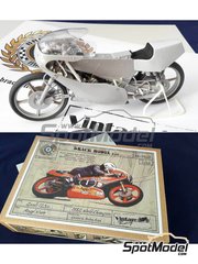 Brach Model: Maqueta de moto escala 1/12 - Garelli 125cc N 1 - Angel Nieto (ES) - Campeonato del Mundo de Motociclismo 1982 - piezas de metal, mscaras de pintura, fotograbados, piezas de resina, piezas de goma, piezas vacuformadas, otros materiales, manual de instrucciones e instrucciones de pintado