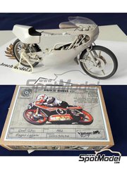 Brach Model: Maqueta de moto escala 1/12 - Garelli 125cc N 2 - Eugenio Lazzarini (IT) - Campeonato del Mundo de Motociclismo 1982 - piezas de metal, mscaras de pintura, fotograbados, piezas de resina, piezas de goma, piezas vacuformadas, otros materiales, manual de instrucciones e instrucciones de pintado