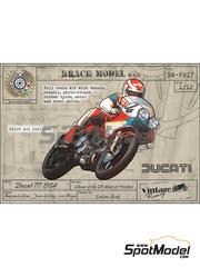 Brach Model: Motorbike scale model kit 1/12 scale - Ducati TT1 sponsored by La Vanguardia #4 - Benjam�n Grau (ES) + Joan Garriga (ES) + Luis Miguel Reyes (ES) - Montjuic 24 Hours 1984 - photo-etched parts, resin parts, rubber parts, vacuum formed parts, water slide decals, other materials, assembly instructions and painting instructions