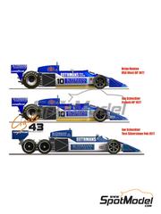 Cigale 43 Modelcraft: Decoracin escala 1/43 - March Ford 761B patrocinado por Rothmans N 10 - Brian Henton (GB), Ian Scheckter (ZA) - Gran Premio de Frmula 1 de Francia, Gran Premio de Frmula 1 de USA West Long Beach, Test en Silverstone 1977 - calcas de agua, instrucciones de colocacin y calcas de sponsors de tabaco - para las referencias de Tameo Kits SLK060, SLK066, TMK235, TMK236, TMK252, TMK271, TMK274 y TMK275