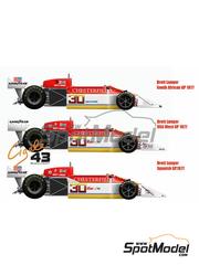 Cigale 43 Modelcraft: Decoracin escala 1/43 - March Ford 761B Equipo BS Fabrications patrocinado por Chesterfield N 30 - Brett Lunger (US) - Gran Premio de Frmula 1 de Espaa, Gran Premio de Frmula 1 de Sudfrica, Gran Premio de Frmula 1 de USA West Long Beach 1977 - calcas de agua, instrucciones de colocacin y calcas de sponsors de tabaco - para las referencias de Tameo Kits SLK060, SLK066, TMK235, TMK236, TMK252, TMK271, TMK274 y TMK275