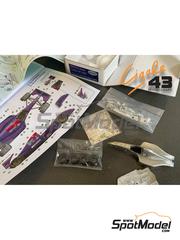 Cigale 43 Modelcraft: Car scale model kit 1/43 scale - Simtek Ford S941 sponsored by MTV, Cox #31, 32 - David Brabham (AU), Roland Ratzenberger (AT) - Pacific Formula 1 Grand Prix 1994 - photo-etched parts, rubber parts, water slide decals, white metal parts, other materials and assembly instructions