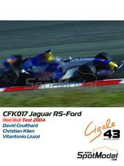 Cigale 43 Modelcraft: Car scale model kit 1/43 scale - Jaguar Cosworth R5 Jaguar Racing Team sponsored by RB #14, 15 - David Coulthard (GB), Christian Klien (AT), Vitantonio Liuzzi (IT) - Test version 2004 - photo-etched parts, rubber parts, water slide decals, white metal parts, other materials and assembly instructions