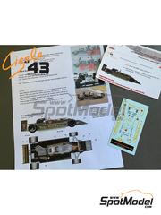 Cigale 43 Modelcraft: Marking / livery 1/43 scale - March BMW 792 F2 sponsored by Walter Wolf Racing #3 - F2 Japanese Championship 1979 - water slide decals and placement instructions - for Tameo Kits references SLK048, SLK049 and SLK050