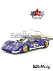 Classic Model Replicars: Diecast model car 1/18 scale - Ferrari 512M Penske-White Racing Team sponsored by Sunoco #6 - Mark Donohue (US) + David Hobbs (GB) - 24 Hours of Daytona 1971 - metal parts, plastic parts, resin parts and rubber parts