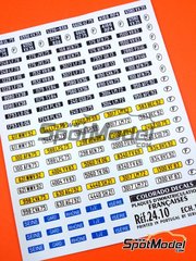 DECALS Carré blanc 1/43 1/32 decal white race plate square chiffres DECALCOMANIE 