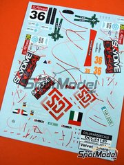 Colorado Decals: Marking / livery 1/24 scale - Skoda Fabia S2000 Evo sponsored by Skydive Dubai #36 - Rashid Al-Ketbi (AE) + Karina Hepperle (DE) - Vodafone Portugal Rally 2013 - water slide decals - for Belkits reference BEL-004 image
