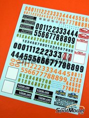 Colorado Decals: Logotypes 1/24 scale - WRC rally plates - Monte Carlo Rally - Rallye Automobile de Monte-Carlo, Svezia Sweden Rally 2016 - water slide decals