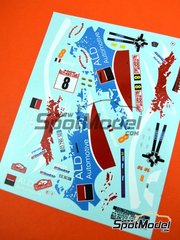 Colorado Decals: Marking / livery 1/24 scale - Peugeot 207 S2000 sponsored by ALD Automotive #8 - Didier Auriol (FR) - Monte Carlo Rally - Rallye Automobile de Monte-Carlo 2009 - water slide decals - for Belkits reference BEL-001 image