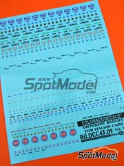 Colorado Decals: Logotypes 1/43 scale - Different badges fot italian cars: Lancia, Abarth, Alfa Romeo, Fiat, Lamborghini, Maseratti - UV digital printed water slide decals