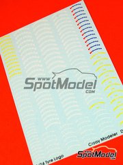 Crazy Modeler: Decals 1/24 scale - Potenza, Bridgestone, Michelin, BF Goodrich, Dunlop logos