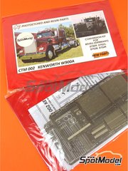 Czech Truck Model: Detail up set 1/25 scale - Kenworth W900 - photo-etched parts and assembly instructions - for Revell references REV07402, REV07406, 80-7406, REV07497, 7497 and REV07659