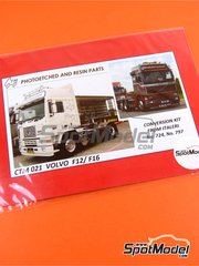 Czech Truck Model: Set de mejora y detallado escala 1/24 - Volvo F12 y Volvo F16 - fotograbados a todo color, fotograbados y manual de instrucciones - para las referencias de Italeri 3893, 3945, 3954, 3957, 751 y 752