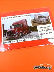Czech Truck Model: Detail up set 1/24 scale - Volvo VN, VNL - photo-etched parts and assembly instructions