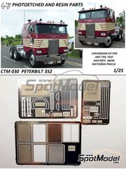 Czech Truck Model: Set de mejora y detallado escala 1/25 - Peterbilt 352 - fotograbados - para la referencia de AMT AMT1090-06