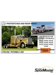 Czech Truck Model: Detail up set 1/25 scale - Peterbilt 359 Conventional - photo-etched parts image
