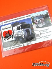 Czech Truck Model: Set de mejora y detallado escala 1/24 - Kenworth K123/125 - fotograbados y manual de instrucciones - para las referencias de AMT AMT932-6 y AMT932/6