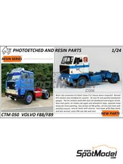 Czech Truck Model: Transkit 1/24 scale - Volvo F88/F89 - 3D printed parts and photo-etched parts