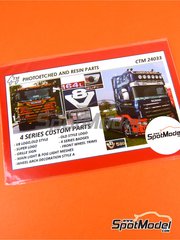 Czech Truck Model: Set de mejora y detallado escala 1/24 - Scania 4 series - fotograbados - para la referencia de Italeri 3903