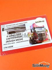 Czech Truck Model: Set de mejora y detallado escala 1/24 - Scania R series 2009 - fotograbados - para las referencias de Italeri 3850, 3897, 3906 y 3930