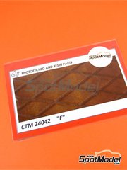 Czech Truck Model: Chapa texturizada escala 1/24 - Plancha con textura de rombos - fotograbados