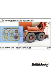 Czech Truck Model: Detail 1/24 scale - DAF reduction hubs - photo-etched parts